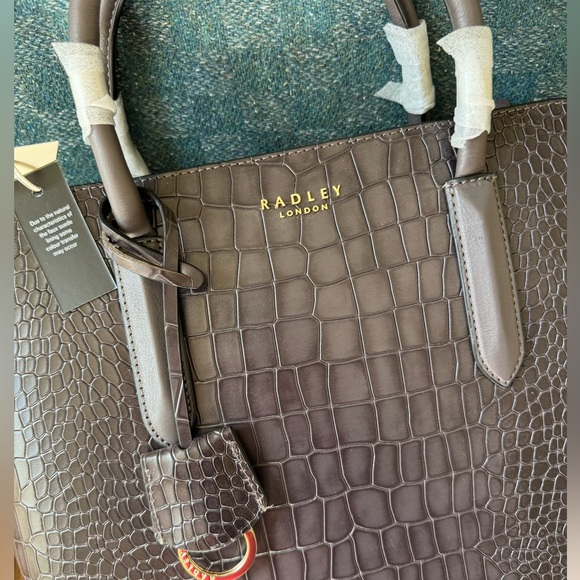 NWT Radley London Liverpool Street Faux Croc Leather Medium Zip Top Mult… - Picture 7 of 11
